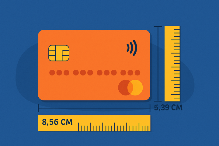 Tamanho do cartão de crédito