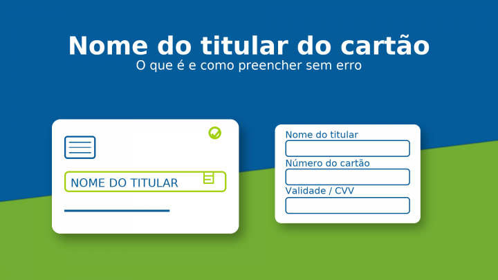 Nome do titular do cartão